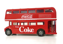 1/64 Scale Diecast Coca Cola London Double Decker Bus 5 Inches with Window Box