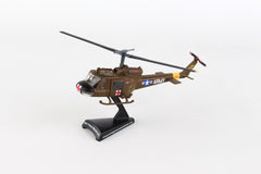 US Army UH-1 Huey Bell Helicopter Medevac 1/87 Scale Model with Stand