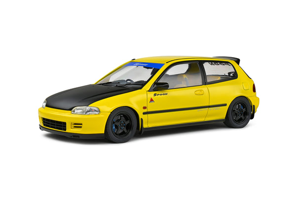 Solido Yellow 1991 Honda Civic (EG6) Spoon Sports 1/18 Scale Diecast Model
