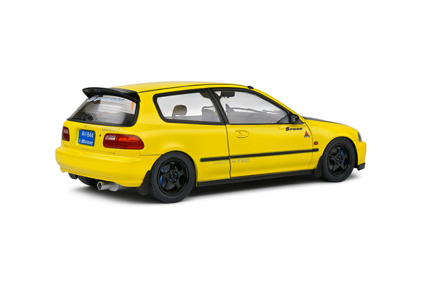Solido Yellow 1991 Honda Civic (EG6) Spoon Sports 1/18 Scale Diecast Model