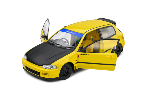 Solido Yellow 1991 Honda Civic (EG6) Spoon Sports 1/18 Scale Diecast Model