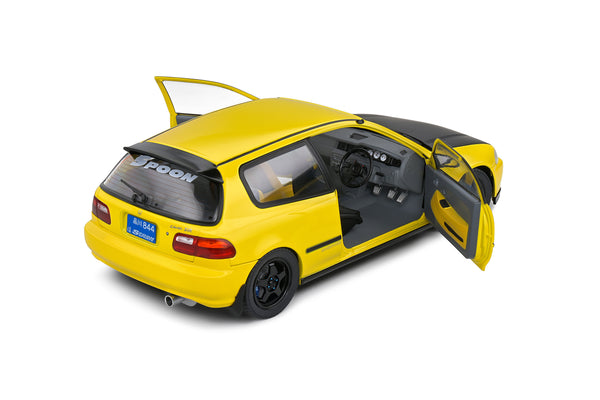 Solido Yellow 1991 Honda Civic (EG6) Spoon Sports 1/18 Scale Diecast Model