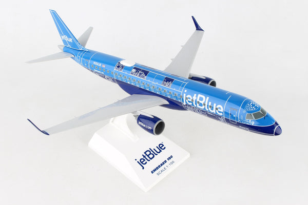 Skymarks JetBlue Embraer E190 1/100 Scale with Stand Blueprint Livery N304JB