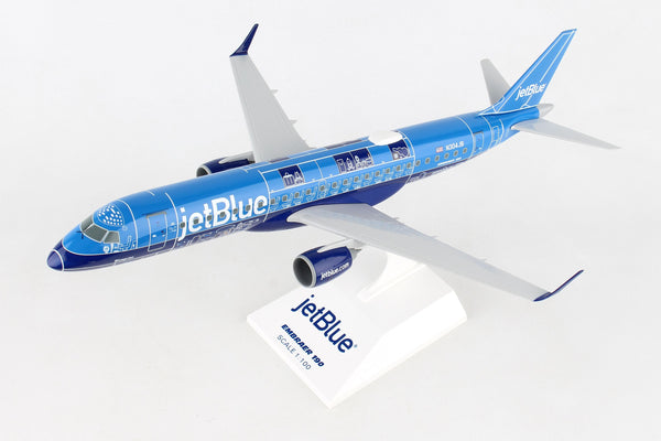 Skymarks JetBlue Embraer E190 1/100 Scale with Stand Blueprint Livery N304JB
