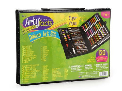 Arty Facts Portable Art Studio Deluxe Art Set - 120 piece set – Acapsule  Toys and Gifts
