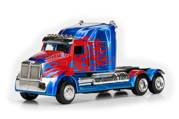 Transformers 1/64 Scale Optimus Prime Western Star 5700 XE Phantom Diecast Trailer with Display by Jada