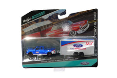 Maisto Design Tow & Go 2004 Ford F-150 with Car Trailer 1/64 Model