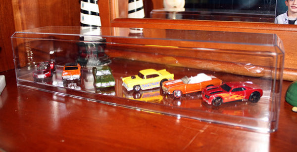 Display Case with Clear Bottom for 1/64 Scale Tractor Trailer or Cars