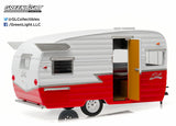 White & Red Shasta 15' Airflyte 1/24 Scale Diecast Model by Greenlight