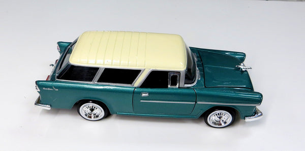 1/24 Scale Green 1955 Chevy Bel Air Nomad Diecast Model
