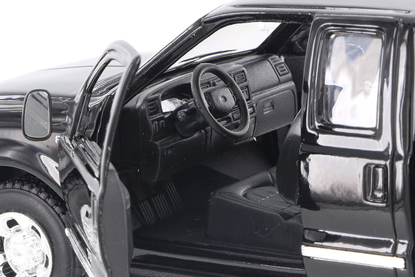 Black 1999 Ford F-350 Pick Up 1/24 Scale Diecast Model with Window Box