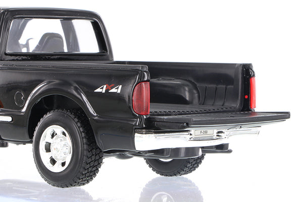 Black 1999 Ford F-350 Pick Up 1/24 Scale Diecast Model with Window Box