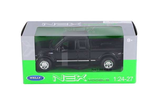 Black 1999 Ford F-350 Pick Up 1/24 Scale Diecast Model with Window Box