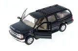 Black 2001 Chevrolet Suburban 1/27 Scale Diecast Model with Window Box by Welly
