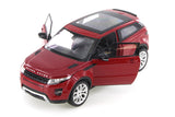 Red 1/24 Scale Land Rover Range Rover Evoque Diecast Model with Window Box