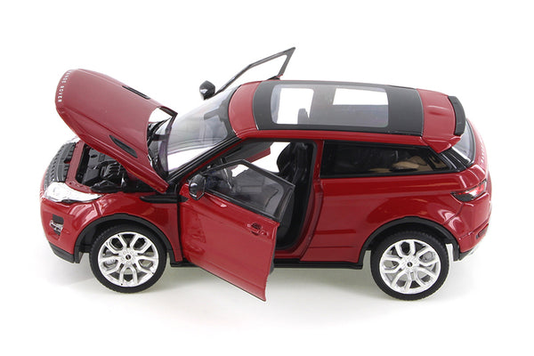 Red 1/24 Scale Land Rover Range Rover Evoque Diecast Model with Window Box