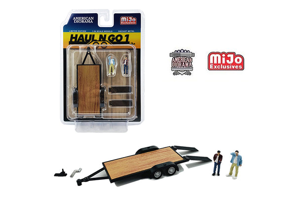 American Diorama 1/64 Metal Trailer Model with Figures