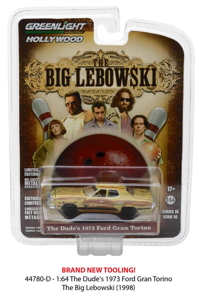 The Dude's from Big Lebowski 1973 Ford Gran Torino 1/64 Scale Diecast Car