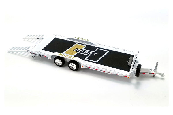 Greenlight Acme Hurst Performance 2018 Chevrolet Silverado 3500  and Camaro SS and Heavy Duty Car Hauler 1/64 Diecast Model