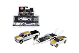 Greenlight Acme Hurst Performance 2018 Chevrolet Silverado 3500  and Camaro SS and Heavy Duty Car Hauler 1/64 Diecast Model