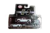 Greenlight Acme Hurst Performance 2018 Chevrolet Silverado 3500  and Camaro SS and Heavy Duty Car Hauler 1/64 Diecast Model