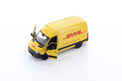 Kinsmart 1/48 Scale DHL Mercedes Benz Sprinter Van Toy with Pullback Action