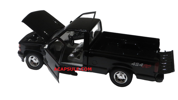 1/24 Scale 1992 Black Chevrolet 454 SS Pick Up Diecast Model (NO BOX)