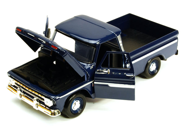 Blue 1966 Chevrolet C10 Fleetside Pick Up 1/24 Scale Diecast Model