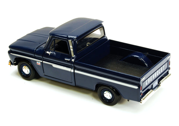 Blue 1966 Chevrolet C10 Fleetside Pick Up 1/24 Scale Diecast Model