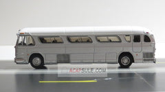 White/Silver Undecorated 1/87 Scale 1959 GM PD4104 Motorcoach Diecast Model