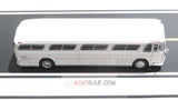 White/Silver Undecorated 1/87 Scale 1959 GM PD4104 Motorcoach Diecast Model