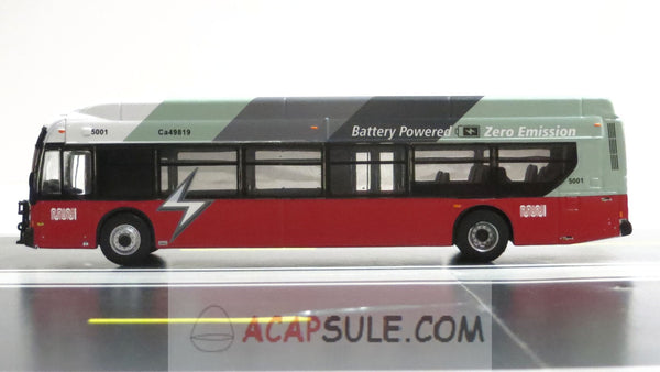 San Francisco Muni Route 7 1/87 Scale New Flyer Xcelsior Charge NG Model Bus