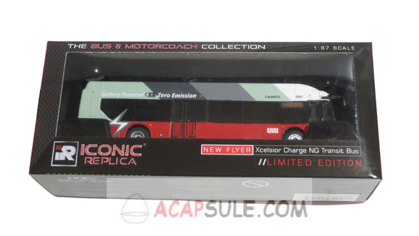 San Francisco Muni Route 7 1/87 Scale New Flyer Xcelsior Charge NG Model Bus