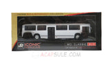 White Blank Version of MCI Classic Transit Bus in 1/87 Scale Diecast Model by Iconic Replica