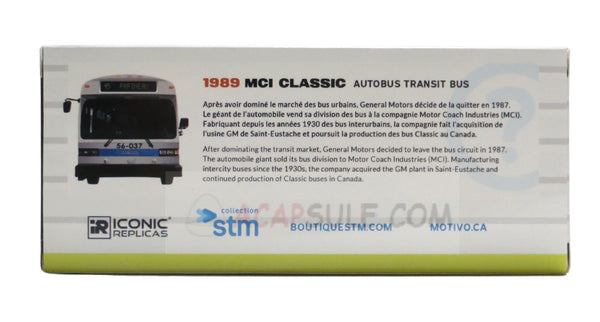 STM Montreal #161 Van Horne MCI Classic Transit Bus in 1/87 Scale Diecast Model