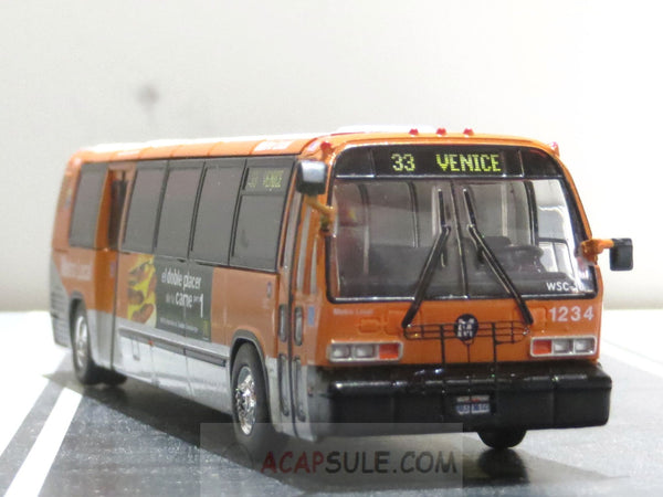 Los Angeles Metro Route 33 to Venice 1/87 Scale TMC RTS Transit Bus Diecast Model