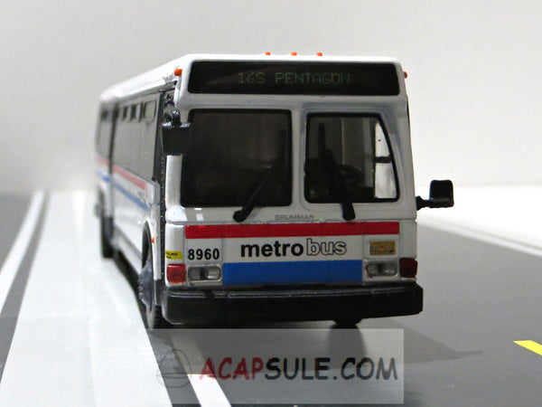 WMATA Washington Route 16S to Pentagon 1980 Grumman 870 Transit Bus 1/87 Scale Diecast Model