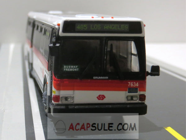 RTD Los Angeles Route 485 1980 Grumman 870 Transit Bus 1/87 Scale Diecast Model