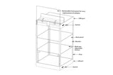 Large LED Light Display Case with 2 Adjustable Shelves (Black) Ideal for 1/24 Scale Cars