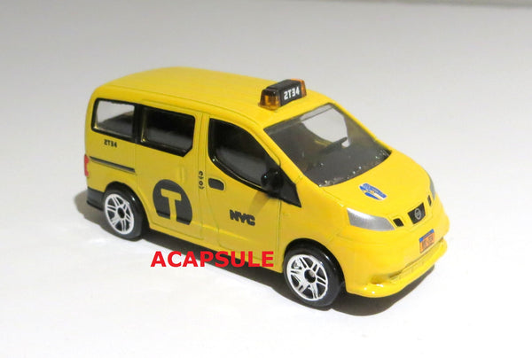 Real Toy 1/64 Scale Diecast New York City Nissan NV200 Taxi