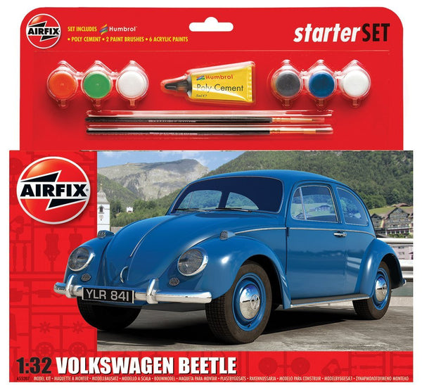 Volkswagen Beetle Starter Set 1:32 Scale Model Kit (Comes with Paint, Brushes and Glue)