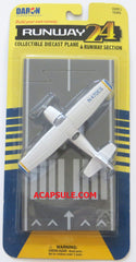 Runway 24 Blue White Cessna C172 Diecast Toy Plane