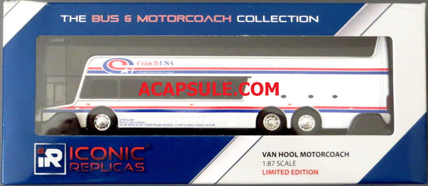 Coach USA M21 New York Express - 1/87 Scale Van Hool TDX Double Decker Bus Model