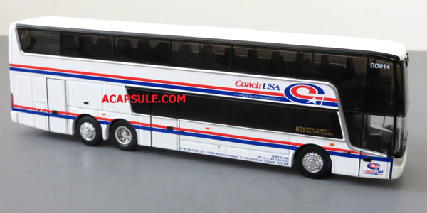 Coach USA M21 New York Express - 1/87 Scale Van Hool TDX Double Decker Bus Model