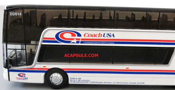 Coach USA M21 New York Express - 1/87 Scale Van Hool TDX Double Decker Bus Model