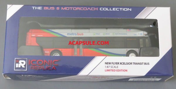 Washington Metro N4 Farragut Square 1/87 Scale New Flyer Xcelsior Charge Model Bus