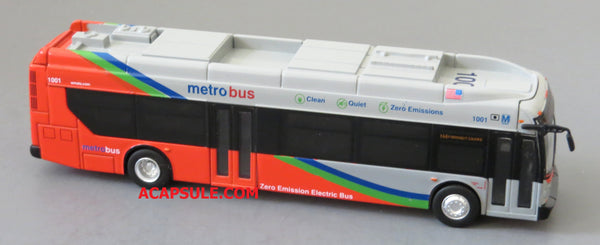 Washington Metro N4 Farragut Square 1/87 Scale New Flyer Xcelsior Charge Model Bus