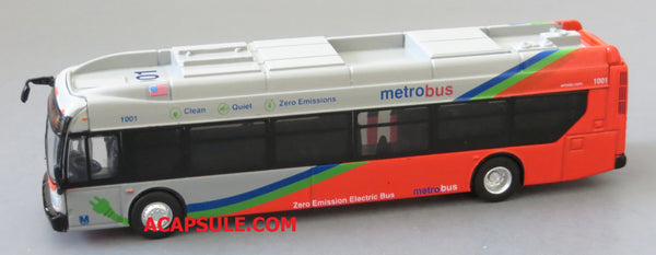 Washington Metro N4 Farragut Square 1/87 Scale New Flyer Xcelsior Charge Model Bus