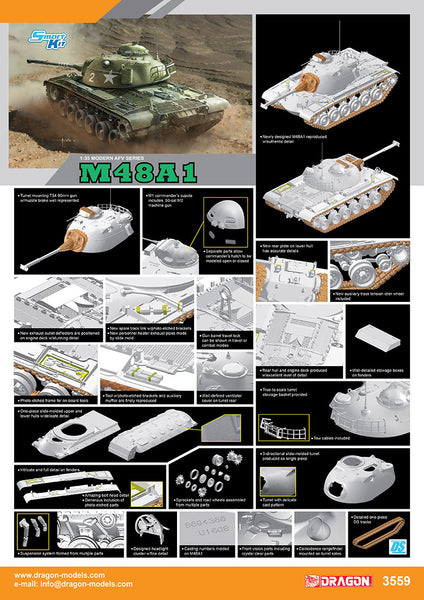 Dragon 1/35 M48-A1 Patton Model Kit
