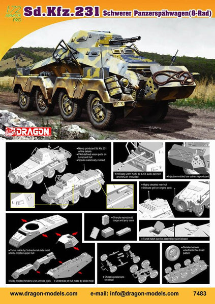 1/72 Sd.Kfz.231 Schwerer Panzerspahwagen (8-Rad) Model Kit